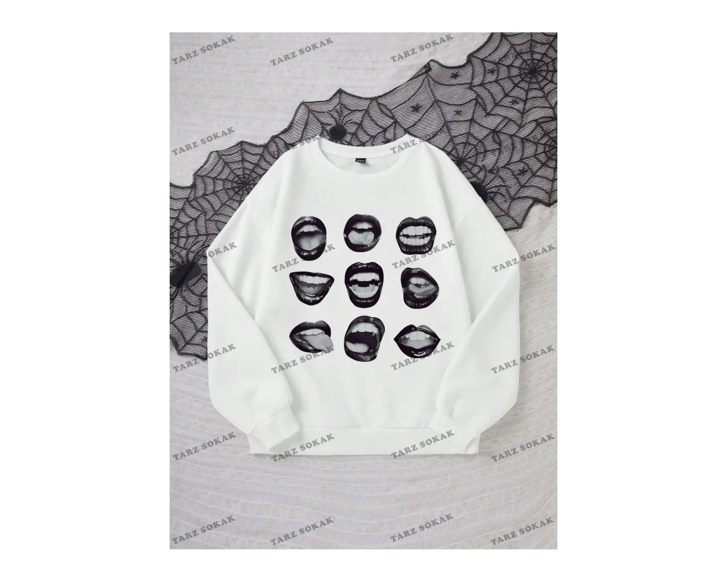 Y2K YENİ SEZON SSWEAT HARAJUKA KUROMİ RETRO KOD 16 Beyaz