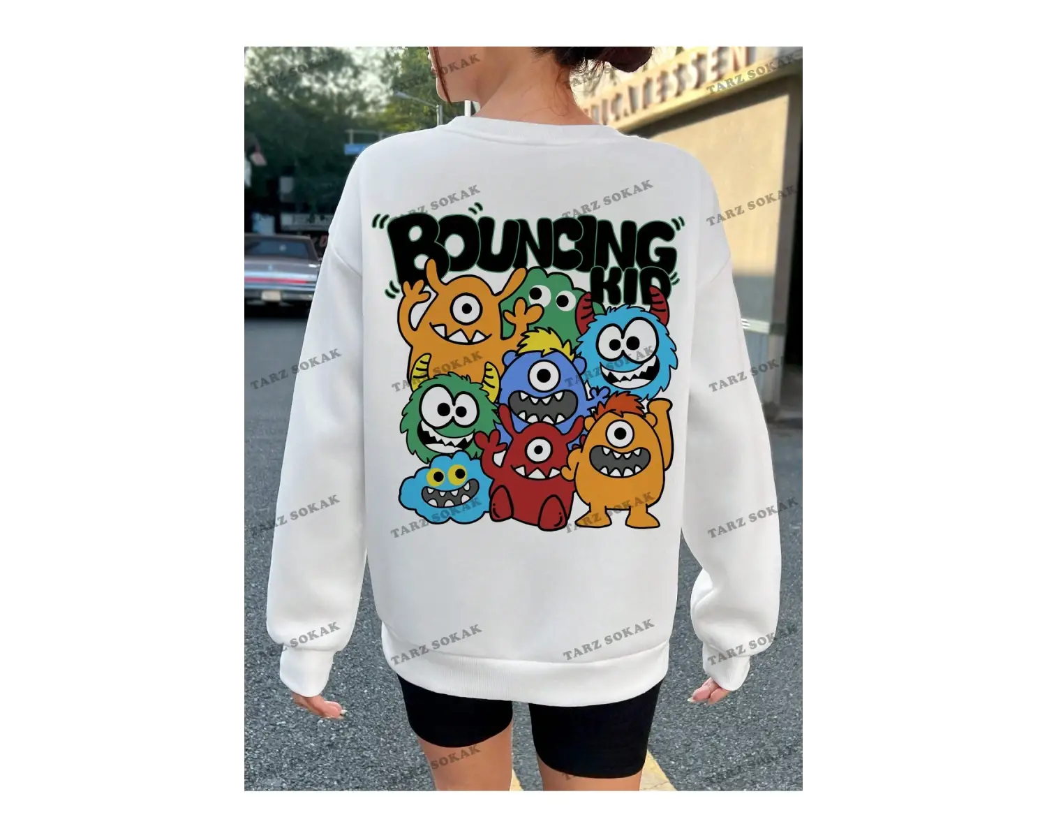 Y2K YENİ SEZON SSWEAT HARAJUKA KUROMİ RETRO KOD 16 Beyaz