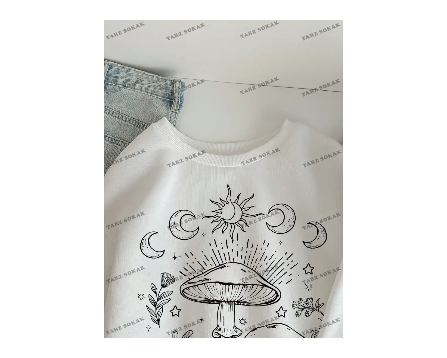 Y2K YENİ SEZON SSWEAT HARAJUKA KUROMİ RETRO KOD 16 Beyaz