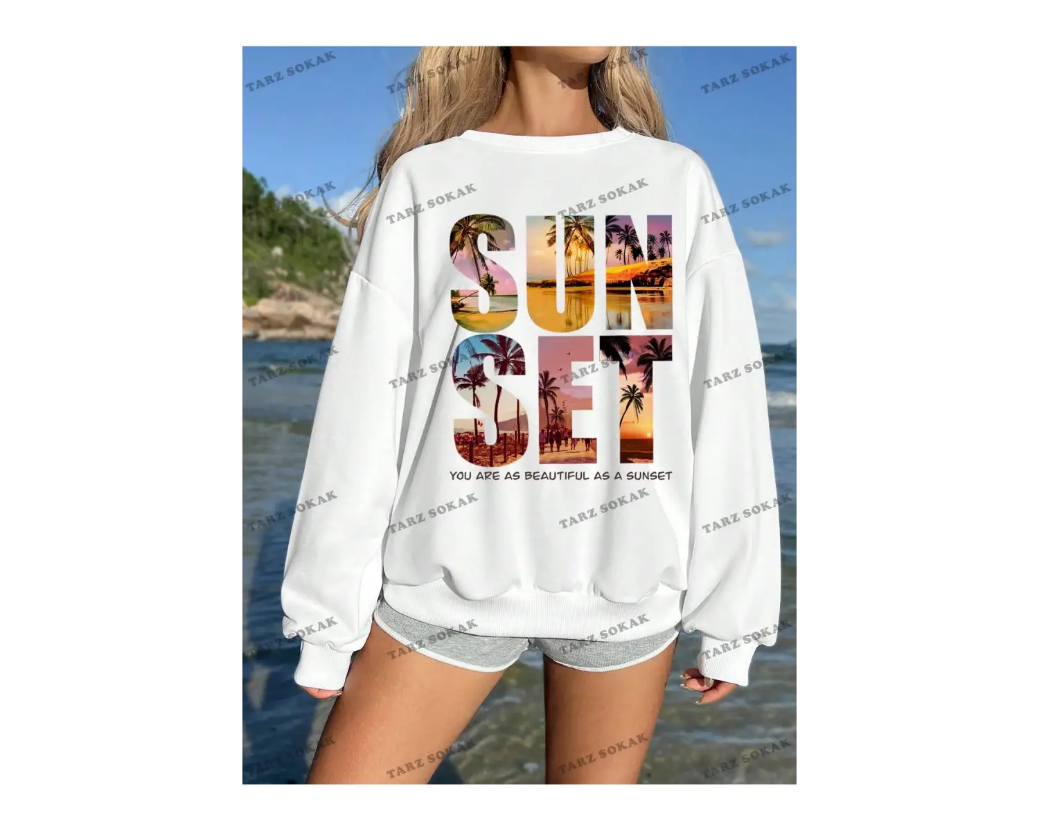 Y2K YENİ SEZON SSWEAT HARAJUKA KUROMİ RETRO KOD 16 Beyaz