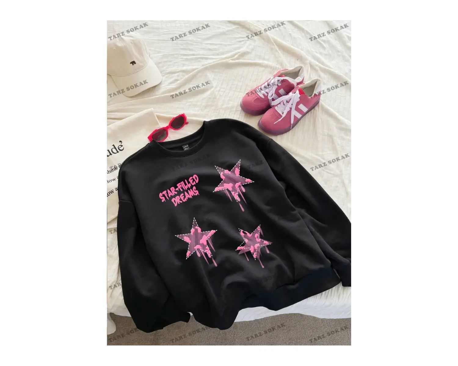 Y2K YENİ SEZON SSWEAT HARAJUKA KUROMİ RETRO KOD 16 Siyah