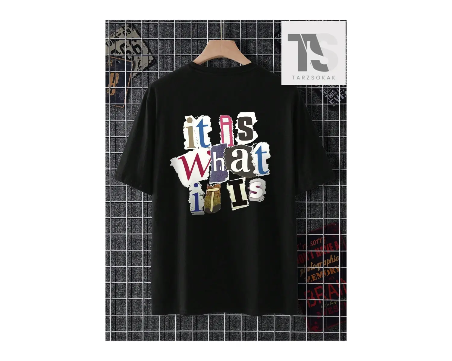 Yarasa Sada Erkek Komik Kedi Baskılı T-Shirt