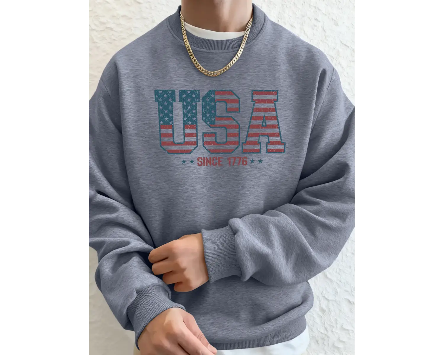 Yaratıcı ABD 1776dan Beri Mektup Desenli Erkek Hoody Cepli Rahat Kapüşonlu Üstler Sokak Stil