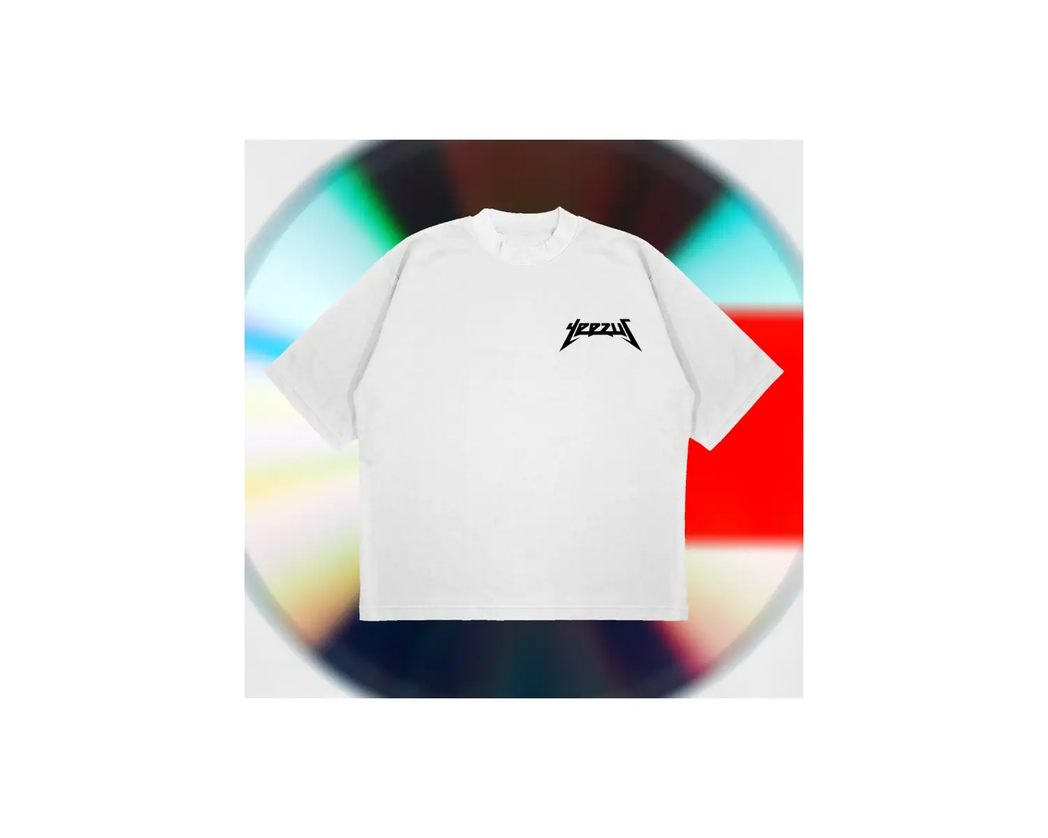 Yeezus Cd Tee Oversize Unisex Pamuklu Nefes Alan Kalın Kumaşlı