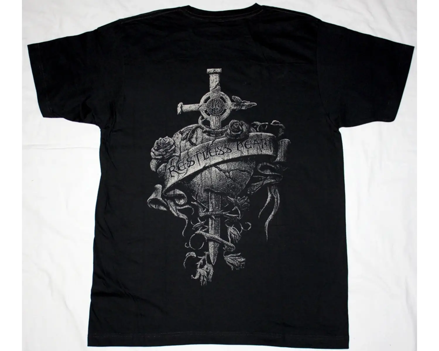 YELLO POINT NEW BLACK T-SHIRT ÖN VE ARAKA BASKILI