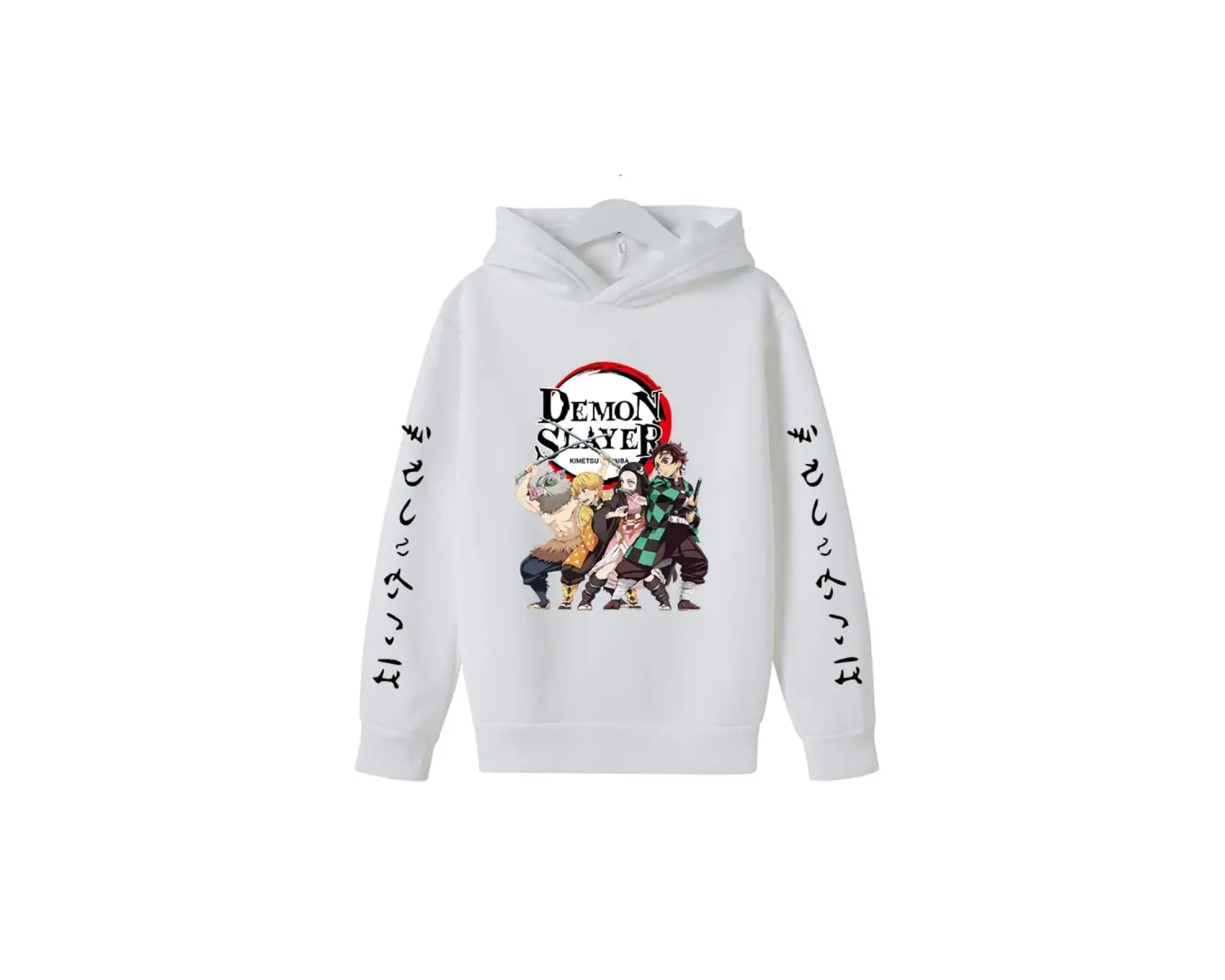 Yeni Demon Slayer Hoodie Model15 15143 Beyaz