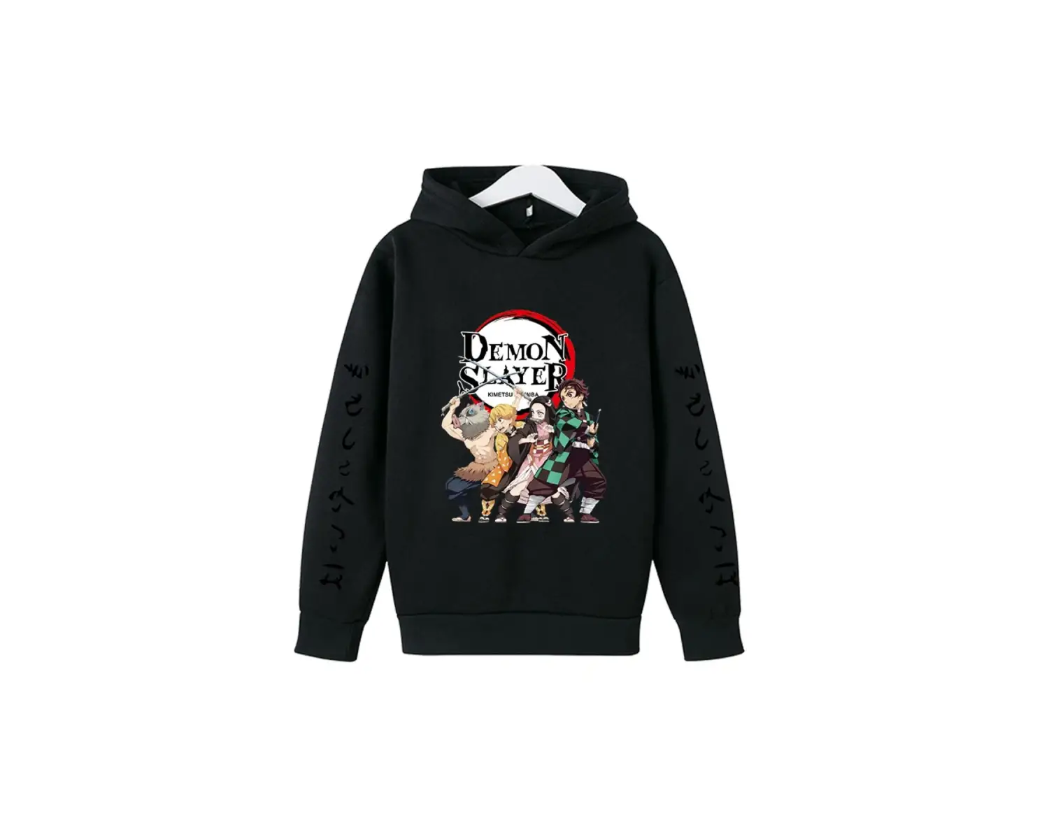 Yeni Demon Slayer Hoodie Model16 15144 Siyah