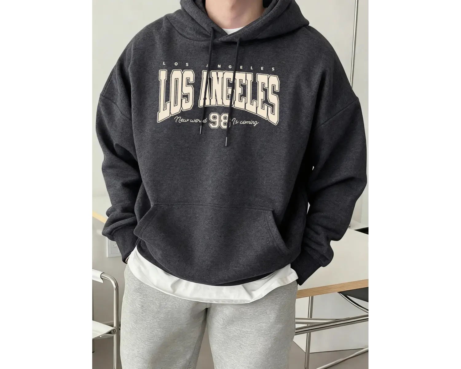 Yeni Dünya Geliyor Baskı Çift Sonbahar Sıcak Giyim Sokak Yumuşak Kapüşonlular Moda Temel Tişö