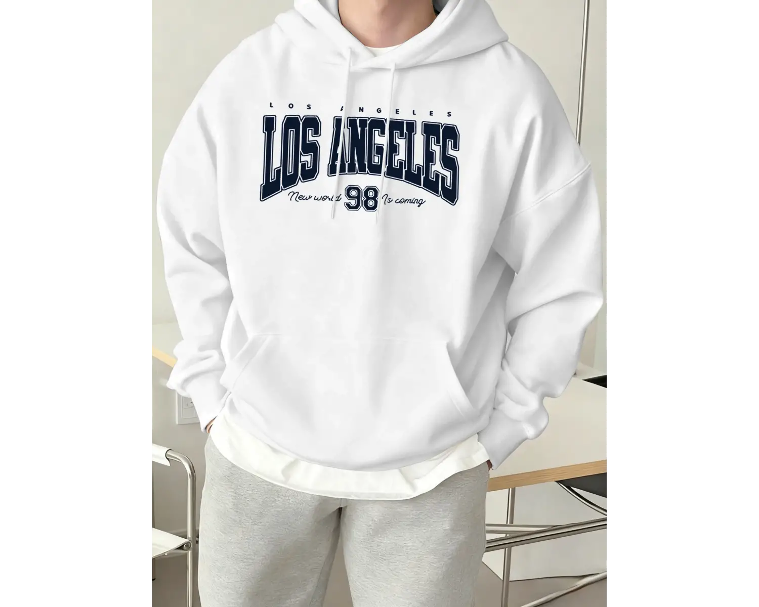 Yeni Dünya Geliyor Baskı Çift Sonbahar Sıcak Giyim Sokak Yumuşak Kapüşonlular Moda Temel Tişö