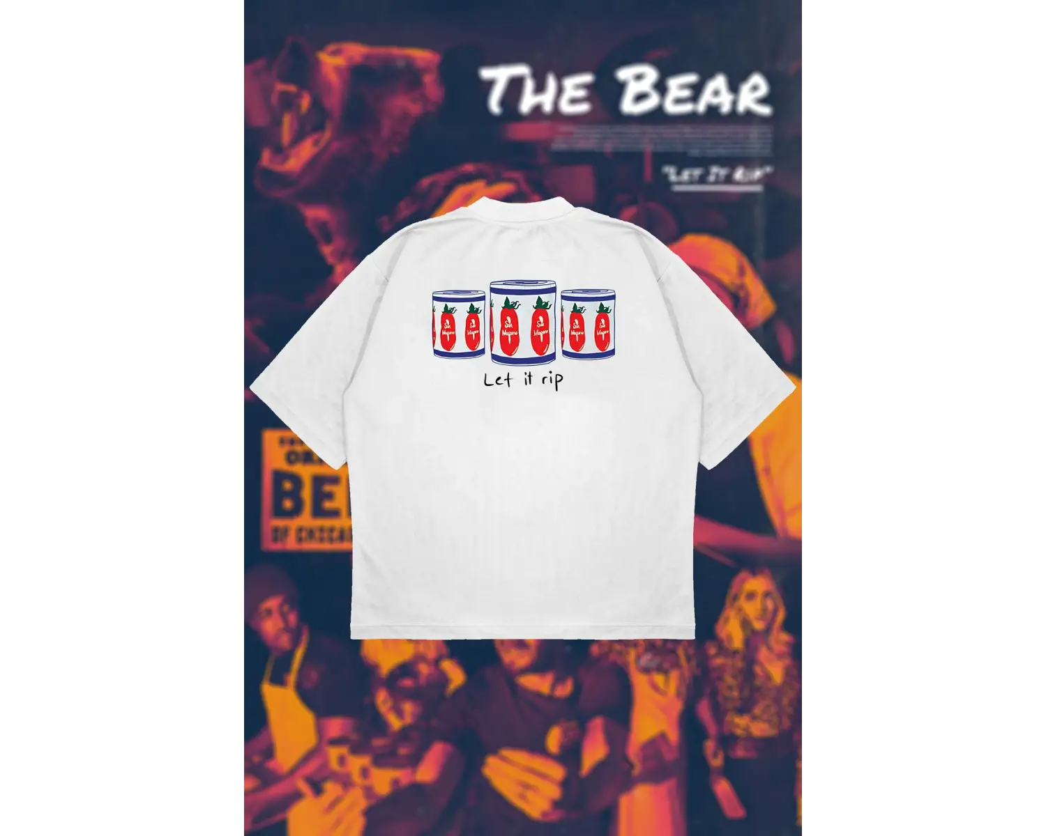 Yes Chef! Baskılı Oversize Unisex Pamuklu Nefes Alan Kalın Kumaşlı