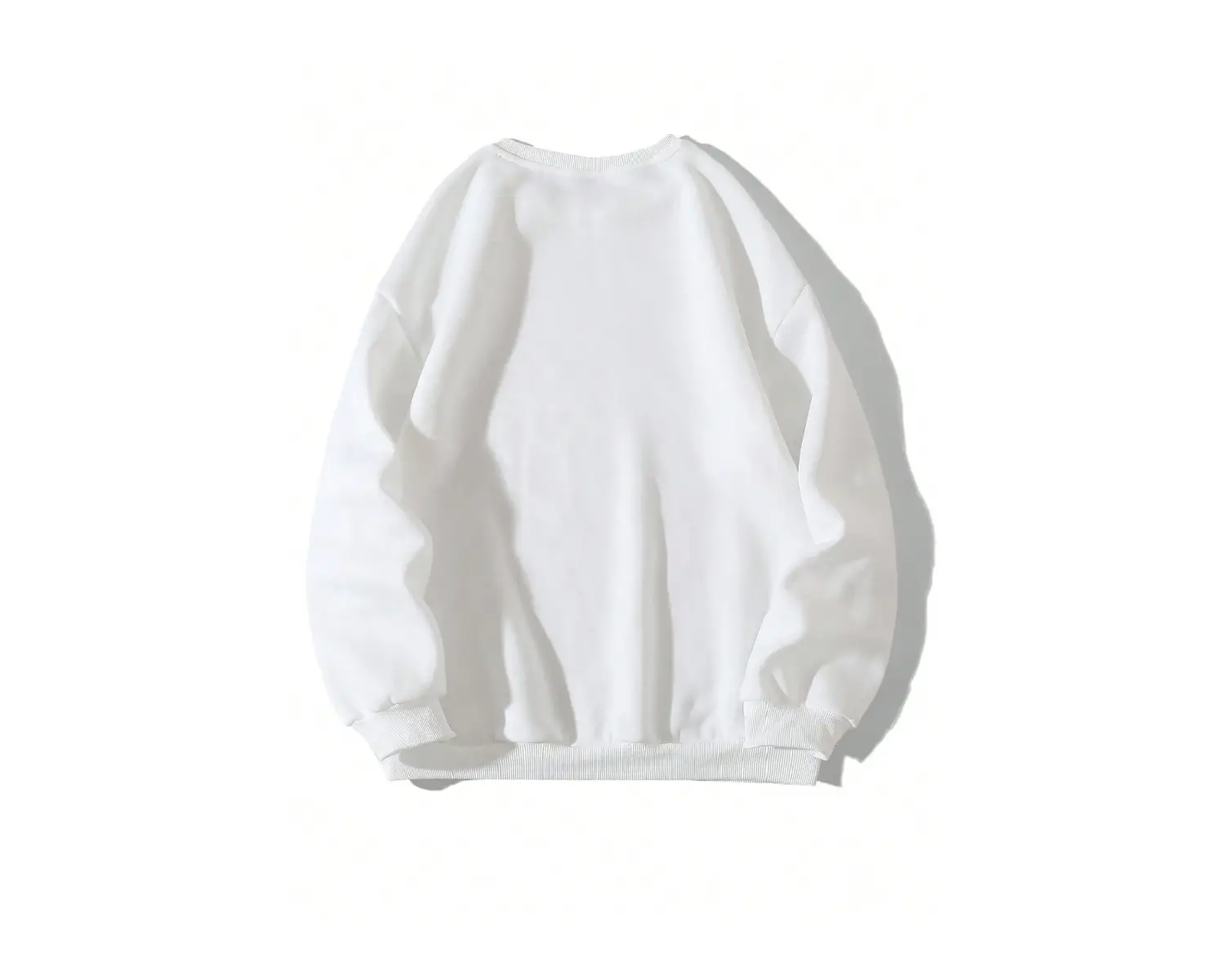 Yıldız Desenli Düşük Sweat Beyaz