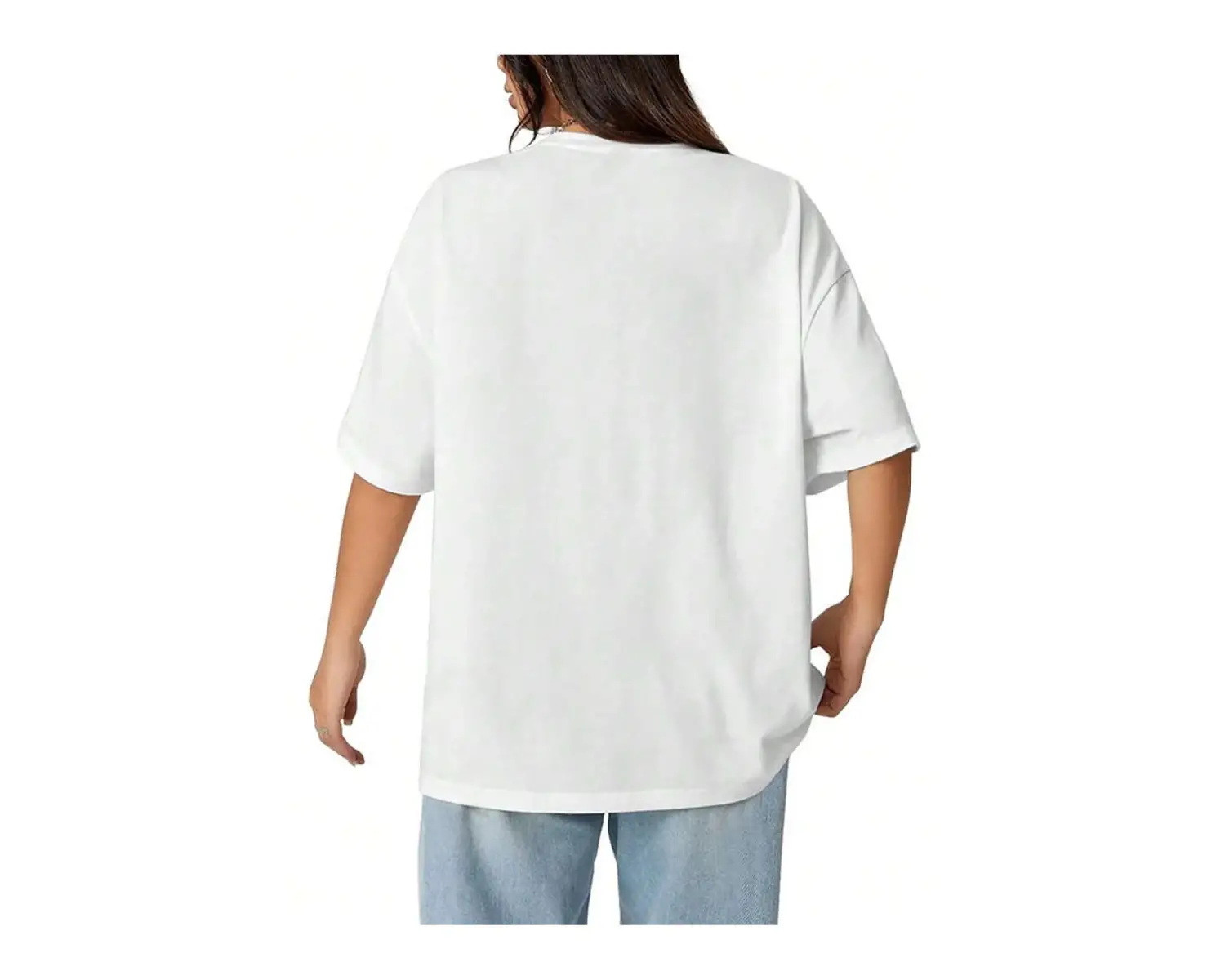 Yıldız Grafikli Yuvarlak Yaka Kısa Kollu Tişört