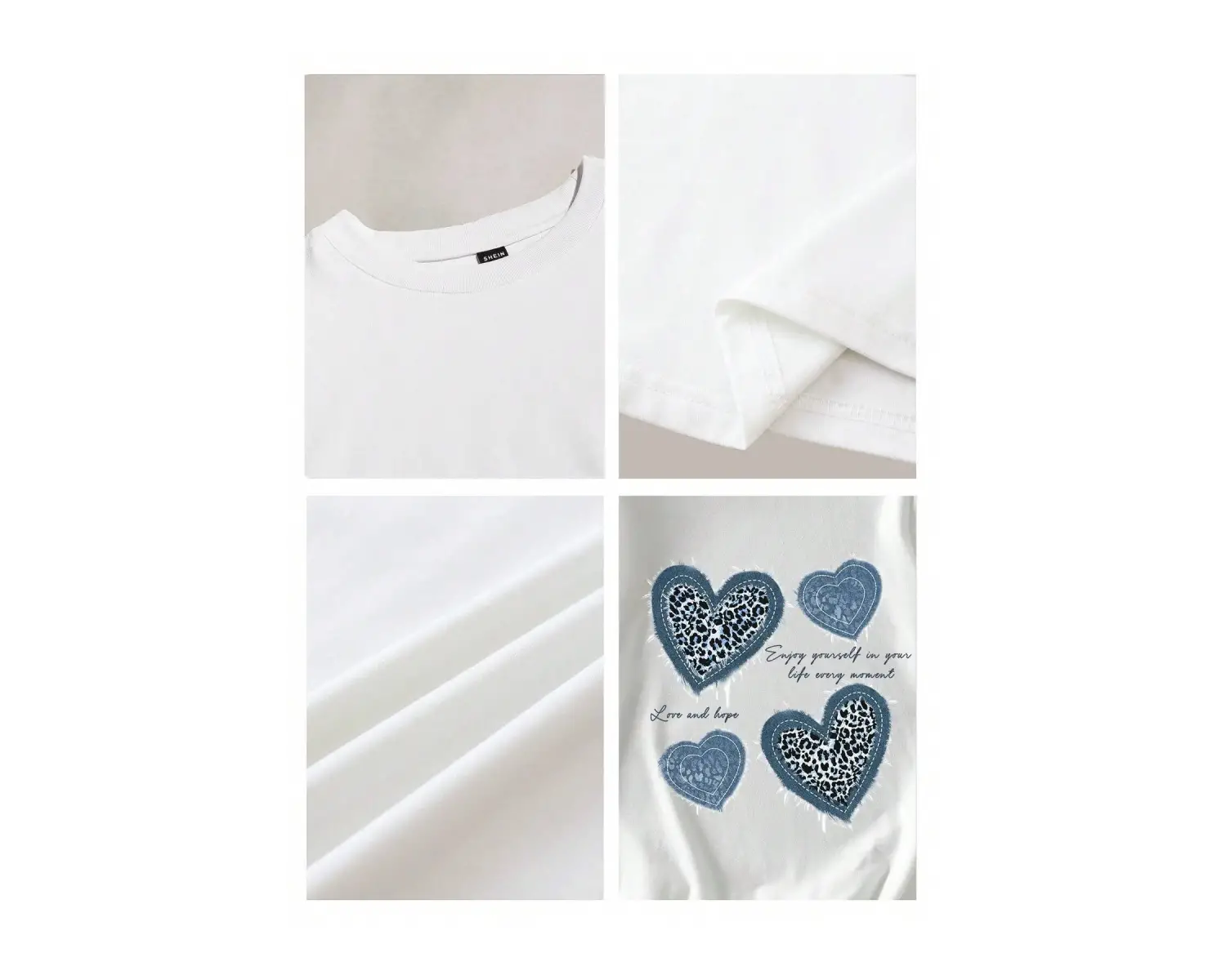 Yıldız Grafikli Yuvarlak Yaka Kısa Kollu Tişört