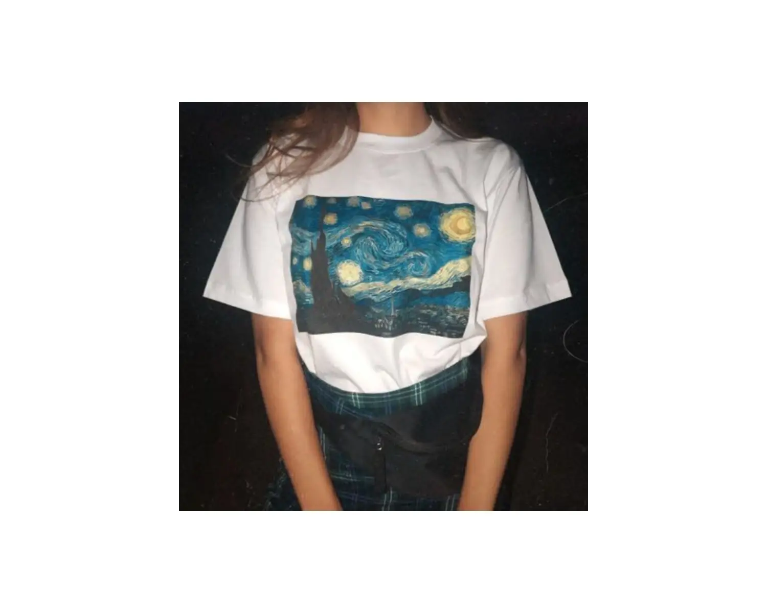 Yıldızlı Gece. T-shirt Beyaz