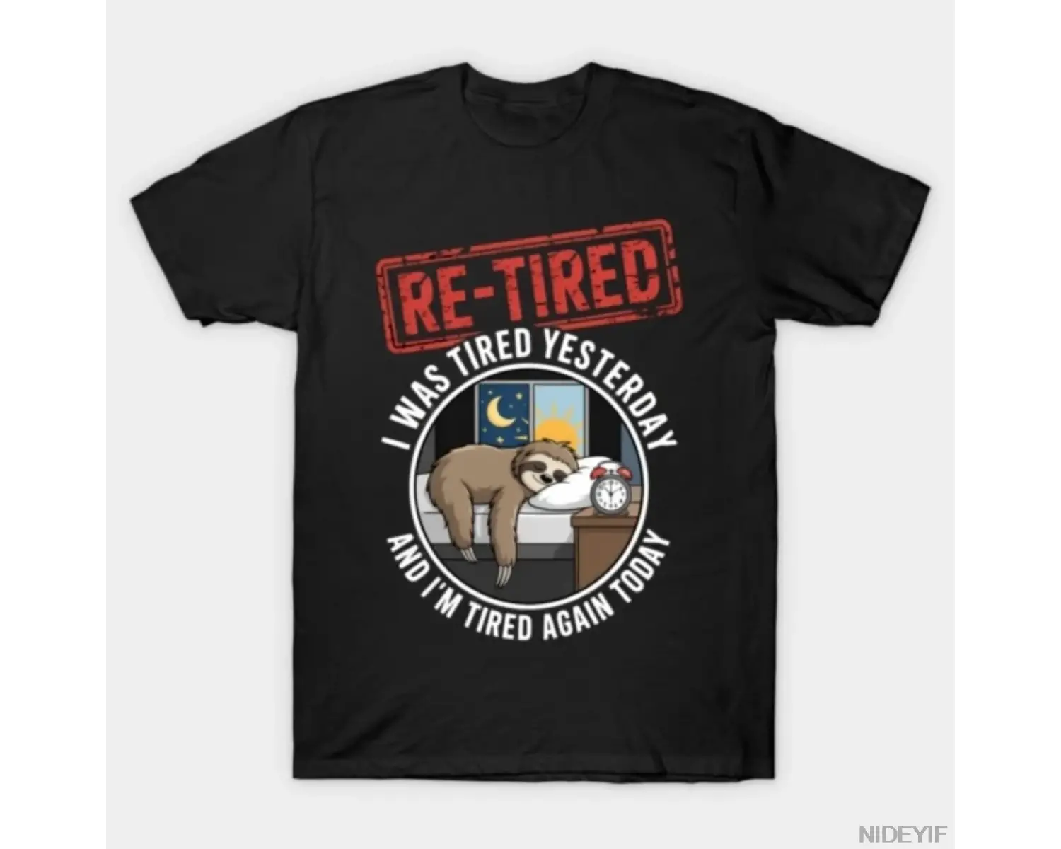Yorgun Tembellikte Yarın Bugün Yine Yorgun Oluyorum Emekli Eğlenceli Tişört Erkek Kadın %100