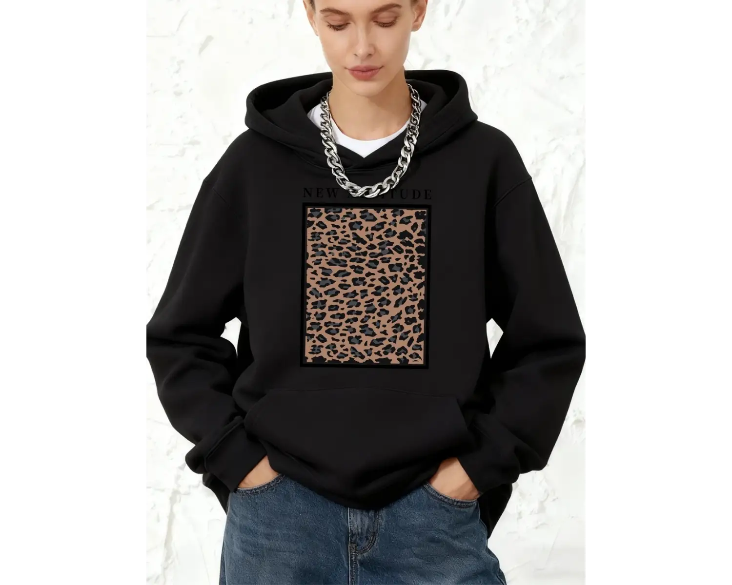 Yosemite Ulusal Parkı Baskılar Pamuk Kapüşonlular Kadın Koşu Cep Tişörtü Sportif Gevşek Kazak