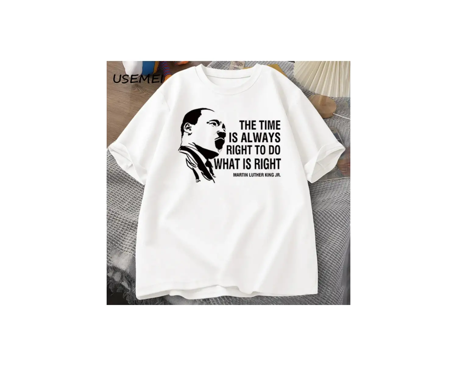 Zaman her zaman yapmak için doğru T shirt erkekler kadınlar Martin lutherking T-shirt MLK boy 3072