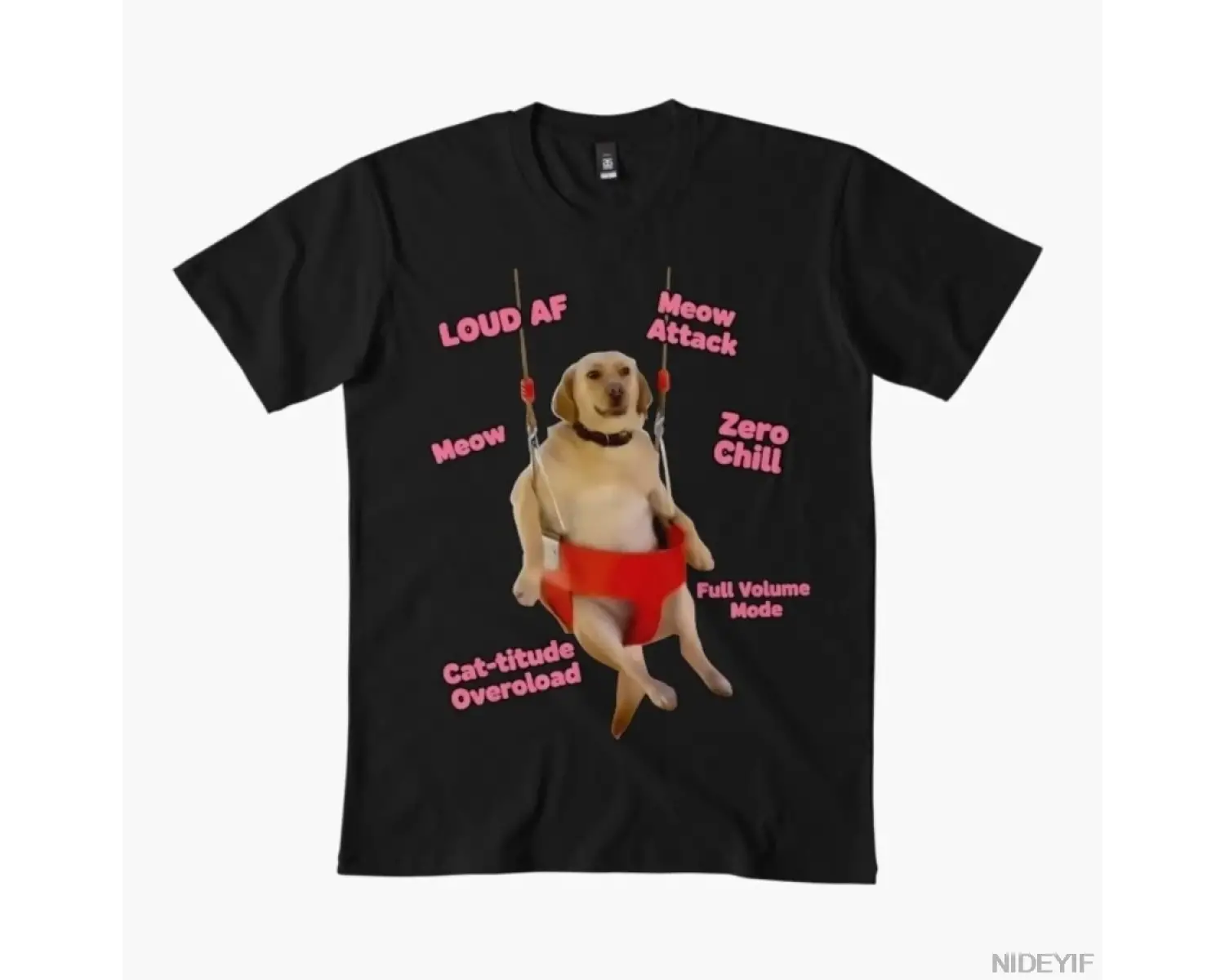 Zero Chill Doggo Erkek Kadın Tişörtü %100 Pamuklu Tişörtler Kısa Kollu Üstler 1212-3