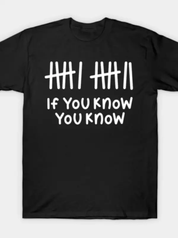 6 7 Eğer Biliyorsanız Biliyorsunuz Sayım İşaretleri Altı Yedi Tişört Erkekler Kadınlar İçin %