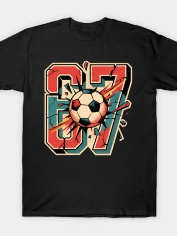 67 Futbol Topu Numarası Altı Yedi Varsity Spor T-shirt Erkekler Kadınlar Için % 100% Pamuk T