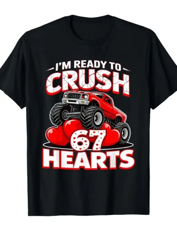 67 Kalbi Parçalamaya Hazırım Boys Valentines Six Seven Meme Tişörtü Erkekler Kadınlar İçin %1