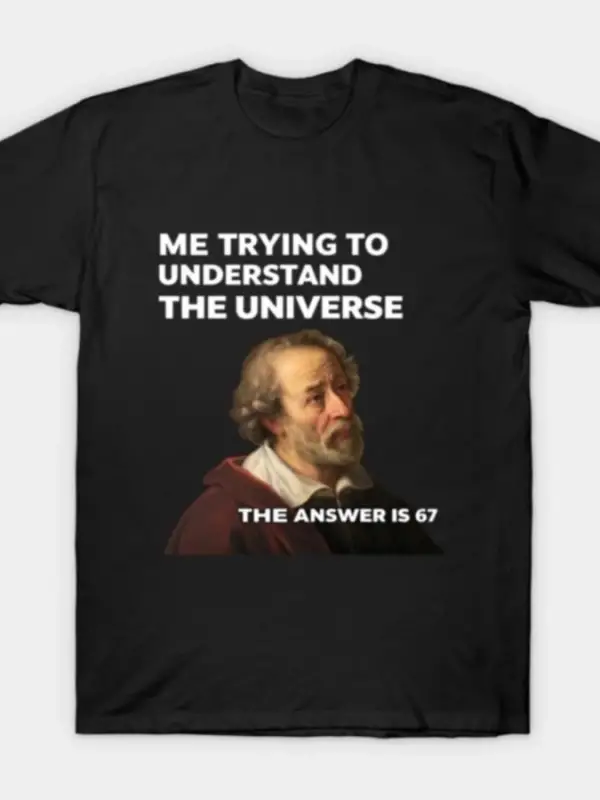 67 meme T-shirt Erkekler Kadınlar için %100 Pamuklu Tişörtler Kısa Kollu Üstler 0109-2