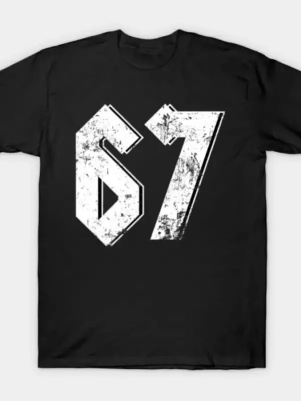 67 Six Seven 6 7 Erkek Kadın Tişörtü %100 Pamuklu Tişörtler Kısa Kollu Üstler 1012-2