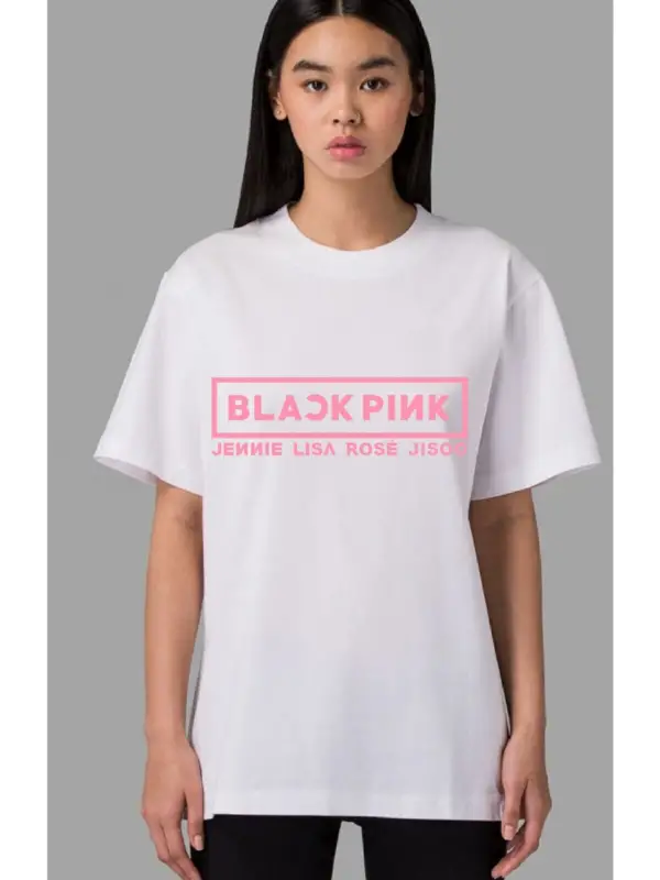 Black Pink Oversize Tişört