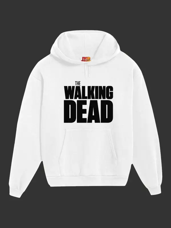 Unisex Beyaz The Walking Dead Baskılı Sweatshirt