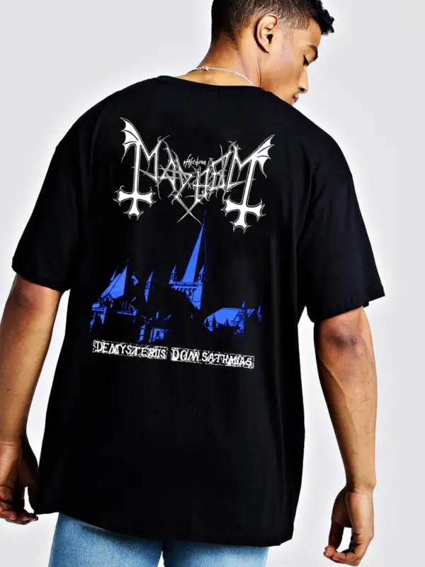 Mayhem De Mystriis Dom Sathanas Oversize Unisex Tişört