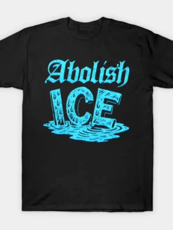 ABOLISH ICE T-shirt Erkekler Kadınlar Için % 100% Pamuklu T Shirt Kısa Kollu Üstler J112