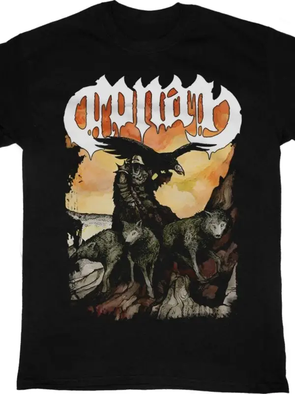 ACCEPT RED LOGO NEW BLACK T-SHIRT ÖN VE ARAKA BASKILI