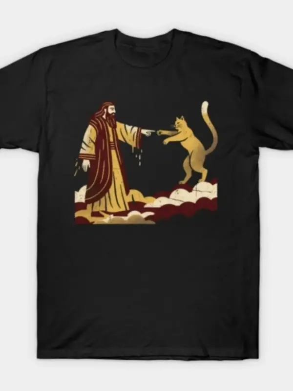 Adam Cat Meme Komik Tişörtü Erkekler Kadınlar İçin %100 Pamuklu Tişörtler Kısa Kollu Üstler 1