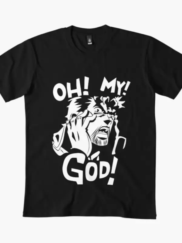 Ah! Benim! Tanrı! Erkek Kadın Tişörtü %100 Pamuklu Tişörtler Kısa Kollu Üstler 0114-2