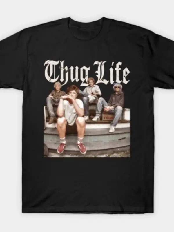 Altın Kızlar Thug life T-shirt Erkekler Kadınlar için % 100% Pamuklu Tişörtler Kısa Kollu Üst