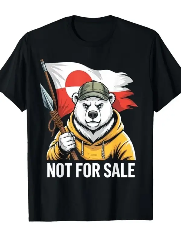 Arctic Island Satılık Değil Kuzey Bayrağı T-shirt Erkekler Kadınlar için % 100% Pamuklu Tişör