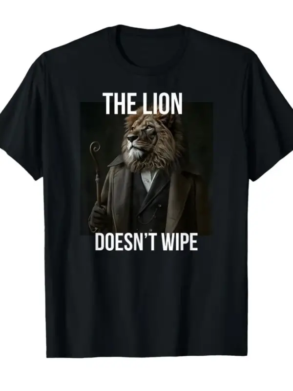 Aslan Silmez - Sigma Aslan Meme Hediye Tişörtü Erkekler Kadınlar İçin %100 Pamuklu Tişörtler