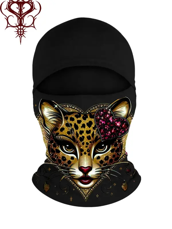 ATEŞLİ LEOPAR DESEN  Motosiklet Giyim Maske & Balaklava