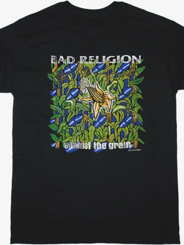 BAD RELIGION NO CONTROL NEW BLACK T SHIRT ÖN VE ARAKA BASKILI