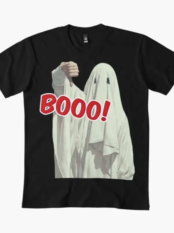 Başparmak aşağı hayalet tişört Erkekler Kadınlar için %100 Pamuklu Tişörtler Kısa Kollu Üstle