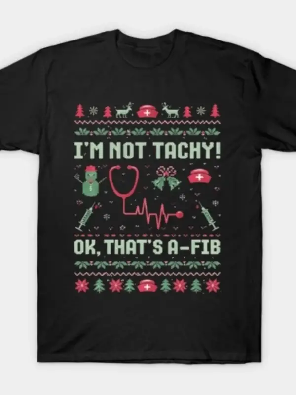 Ben hızlı değilim! Tamam, Bu A-FIB Erkek Kadın Tişörtü %100 Pamuklu Tişörtler Kısa Kollu Üstl