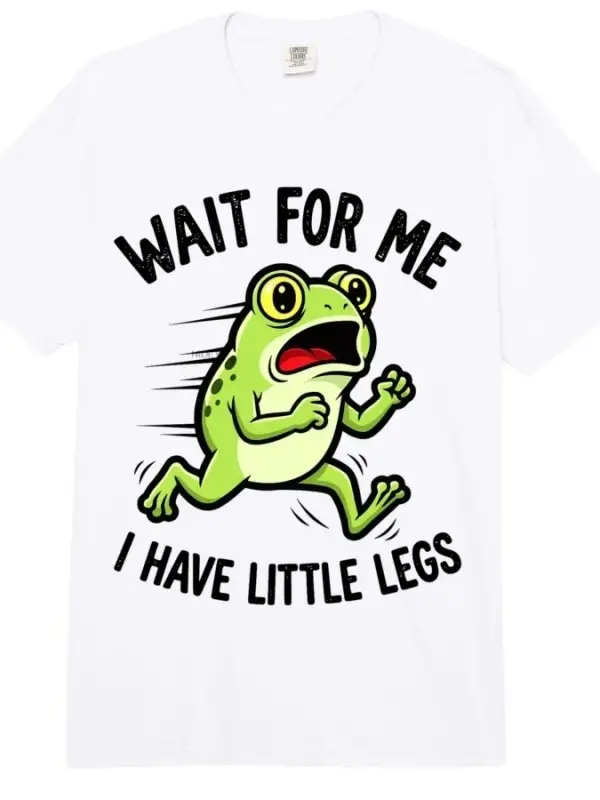 Beni Bekle Benim Küçük Bacaklı Kurbağa Severim Komik Mizah Tişörtü Erkekler Kadınlar İçin %10