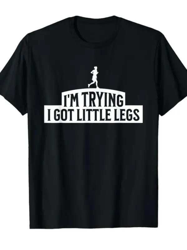 Beni Bekle Küçük Bacaklı Koşucular Kulübü T-shirtü Erkekler Kadınlar İçin %100 Pamuklu Tişör