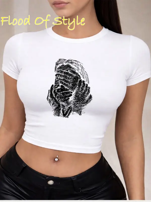 Beyaz Babby Tee el yüz tasarımı Özel tasarım