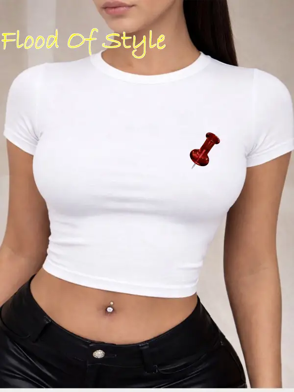 Beyaz Babby Tee iğne Özel tasarım