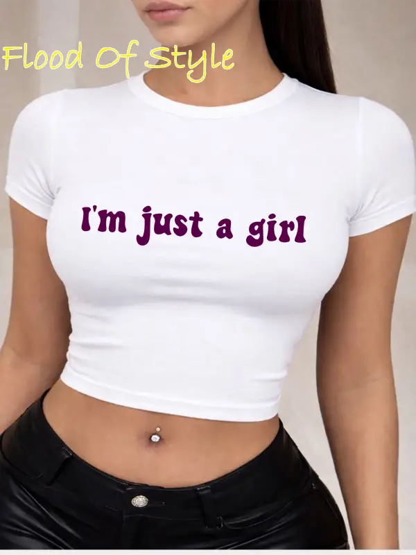 Beyaz Babby Tee ımjustagirl Özel tasarım