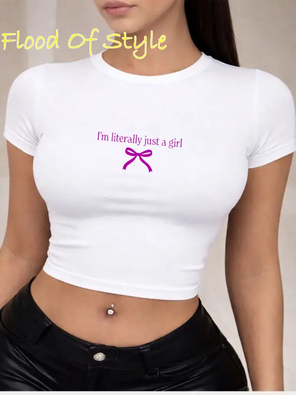 Beyaz Babby Tee ımliterallyjustagirll Özel tasarım