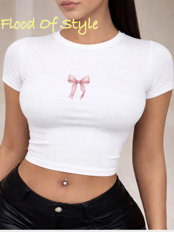 Beyaz Babby Tee kurdale minimal Özel tasarım