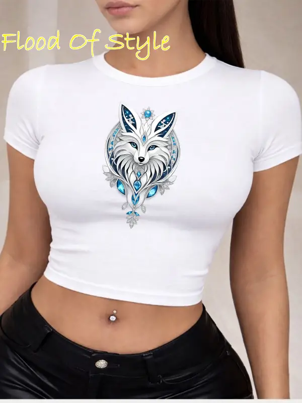 Beyaz Babby Tee kurt Özel tasarım