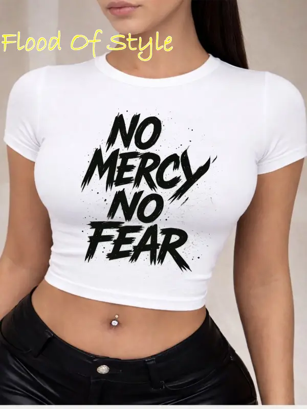 Beyaz Babby Tee merhamet yok Özel tasarım